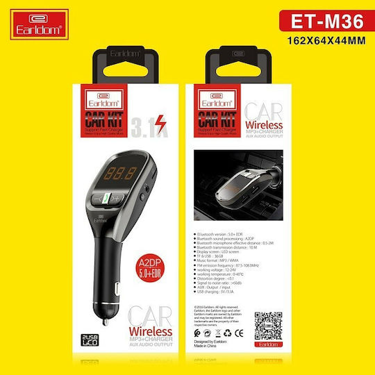 Earldom FM Transmitter Αυτοκινήτου με Bluetooth