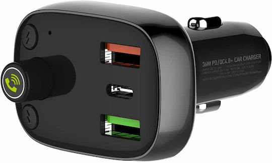 Ldnio FM Transmitter Αυτοκινήτου C704Q mit Bluetooth / MicroSD / USB