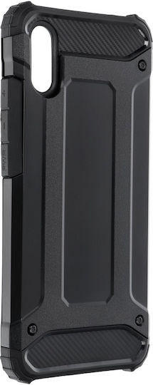 Hurtel Armor Guard Hybrid Back Cover Plastic Black (Redmi 9A / 9AT)