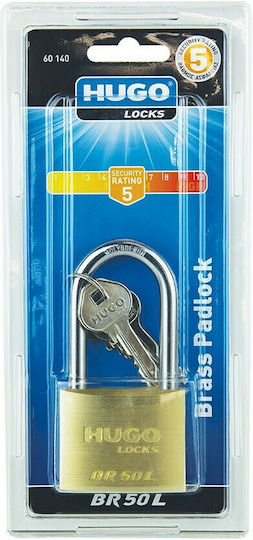 Hugo Locks Steel Padlock Lengthened with Key 40mm 1pcs