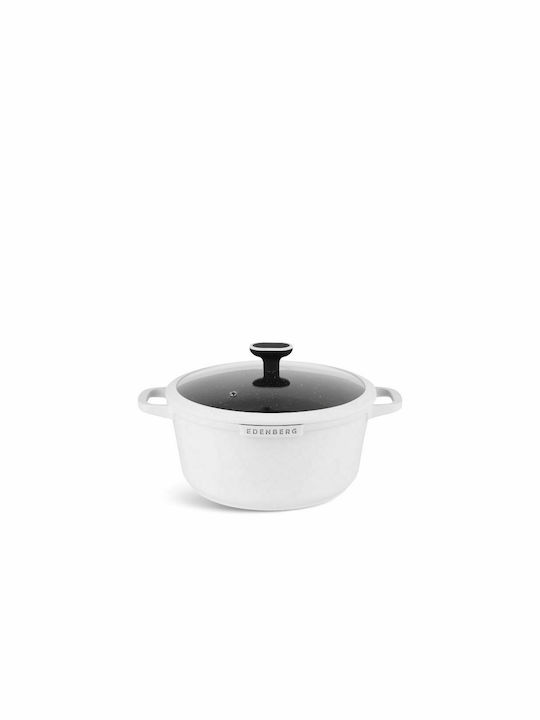 Edenberg Cookware Set of Aluminum with Non-stick Coating White 12pcs