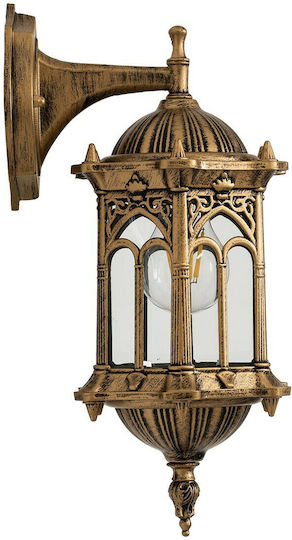 GloboStar Darcy Vintage Leuchte Wand mit Fassung E27 Bronze 15.5x34.5cm