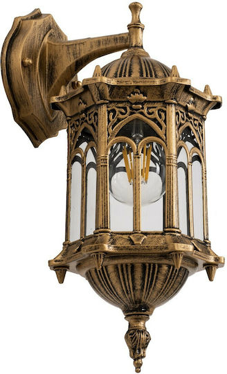 GloboStar Darcy Vintage Leuchte Wand mit Fassung E27 Bronze 15.5x34.5cm
