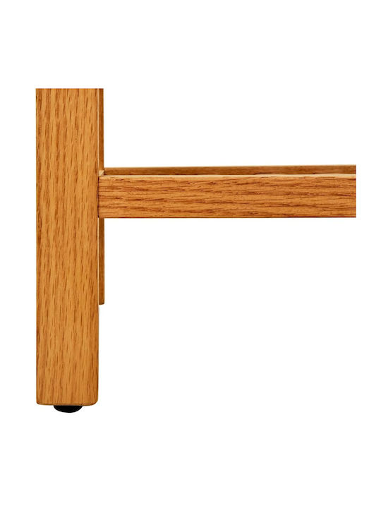Suport pentru pantofi din Lemn Masiv cu 3 Rafturi Oak L50xW27xH60cm