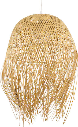 GloboStar Manila Hängelampe Beige Boho Glocke mit Fassung E27 51x51x70cm.