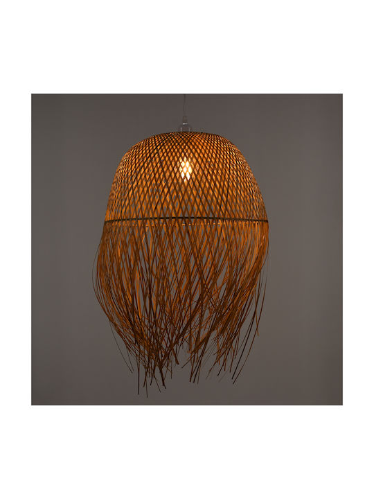 GloboStar Manila Pendant Light Beige Boho Bell with Socket E27 51x51x70cm