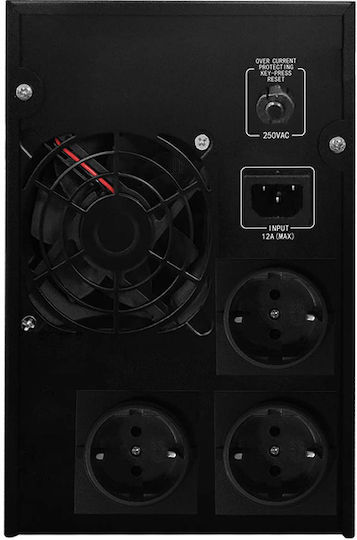 NOD U-3000 UPS Line-Interactive 3000VA 1800W με 3 Schuko Πρίζες