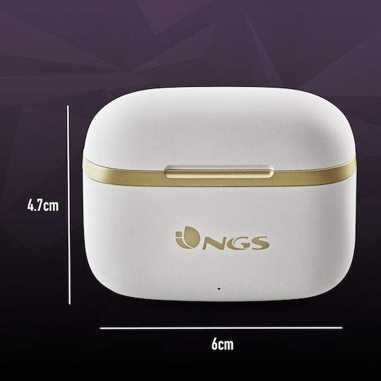 NGS Artica Trophy In-ear Bluetooth Handsfree Earphones with Charging Case White