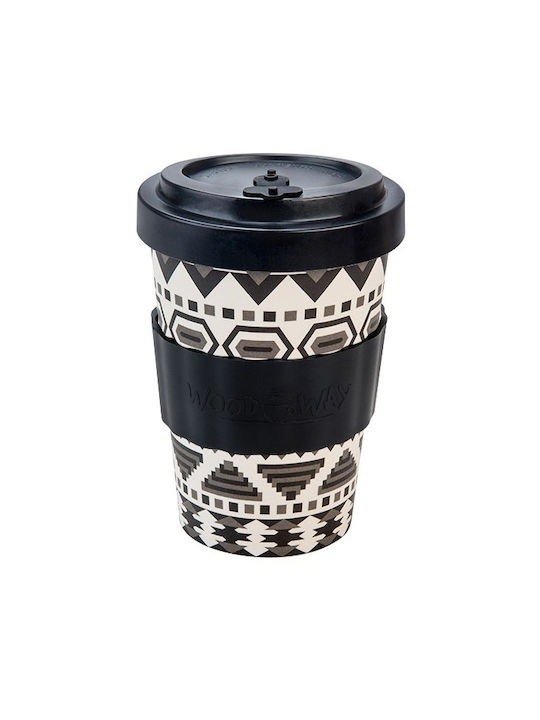 Bamboo Bamboo Cup with Lid White 400ml