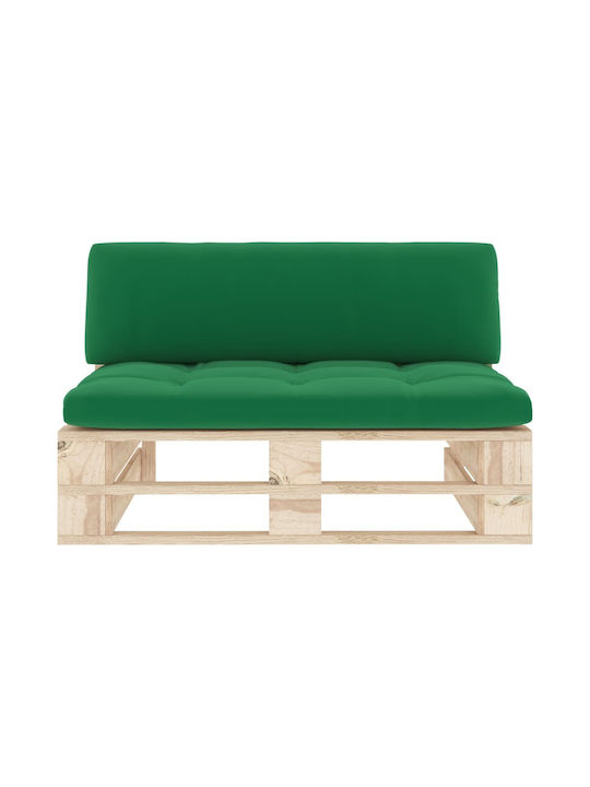Two-Seater Sofa Outdoor from Pallets with Pillows 110x65x55cm