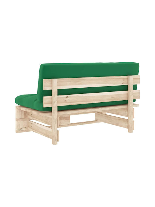 Two-Seater Sofa Outdoor from Pallets with Pillows 110x65x55cm