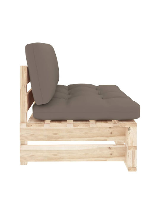Zweisitziges Sofa Außenbereich aus Paletten mit Kissen 110x65x55cm