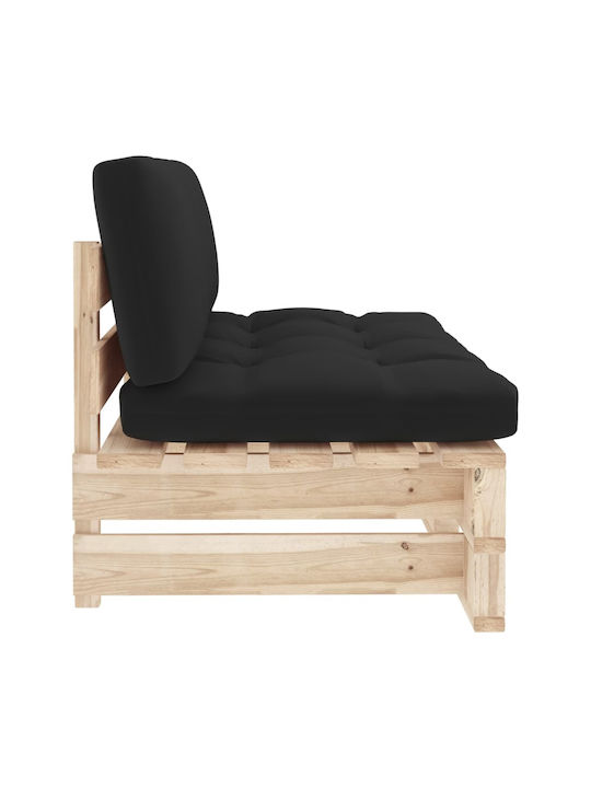Two-Seater Sofa Outdoor from Pallets with Pillows 110x65x55cm
