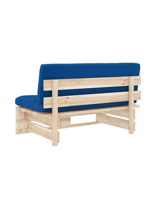 Two-Seater Sofa Outdoor from Pallets with Pillows 110x65x55cm