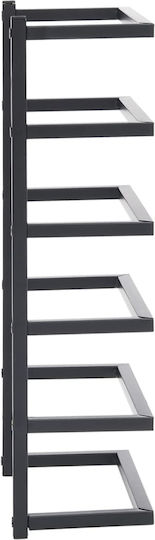 vidaXL Wall-Mounted Bathroom Ladder with 6 Positions ​24x48cm Black