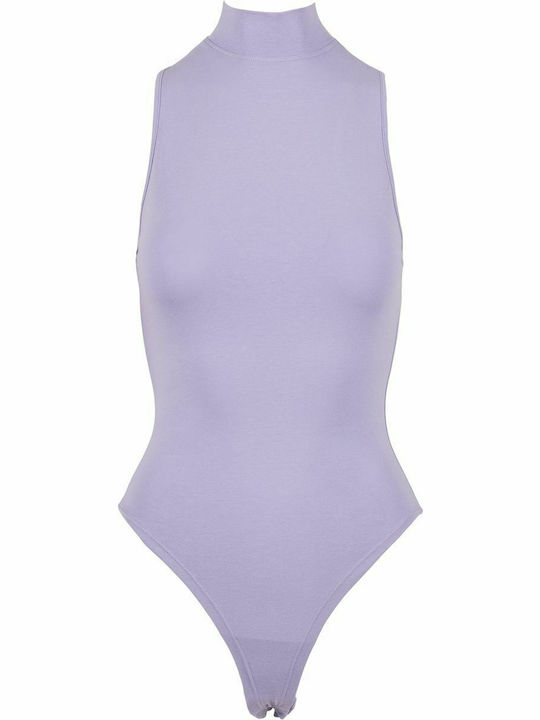 Bodysuit pentru femei Pulover cu guler înalt Lavender