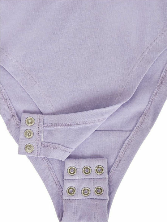 Bodysuit pentru femei Pulover cu guler înalt Lavender