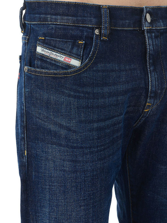 2019 D-strukt Men's Jeans Pants Elastic with Slim Fit Navy Blue