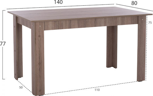 Sufragerie 5buc Sonoma / Brown 140x80buc Sufragerie 5buc Sonoma / Brown 140x80buc
