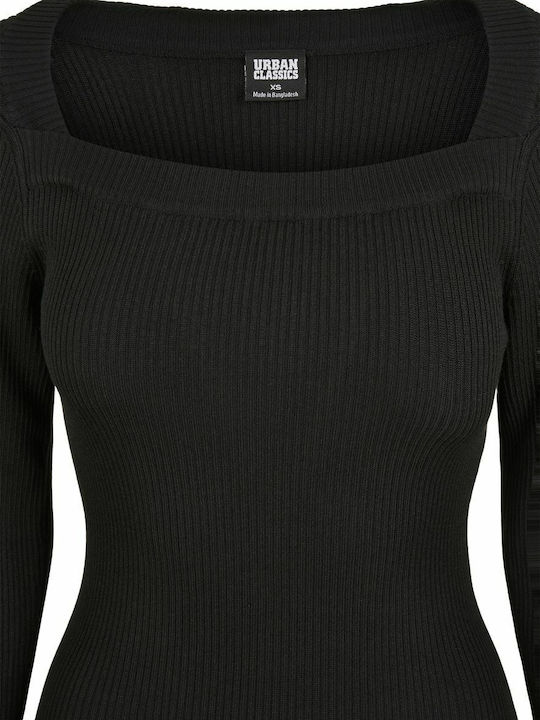 Midi Knitted Dress Black