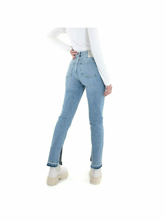 Only High Waist Women's Jean Trousers in Slim Fit Blue