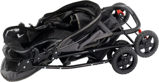 Ferplast Globetrotter Waterproof Dog Carrying Gray Stroller for 9kg Pets L80xW42xH95cm
