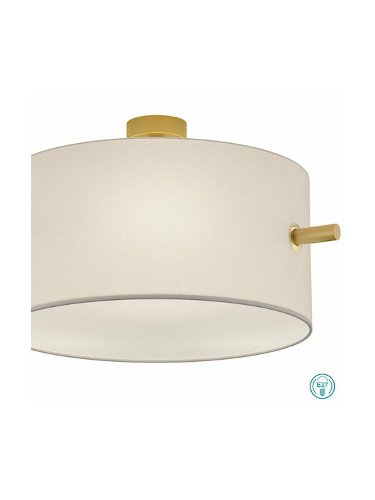 Trio Lighting Camden Modern Fabric Ceiling Light with Socket E27 50pcs Gold