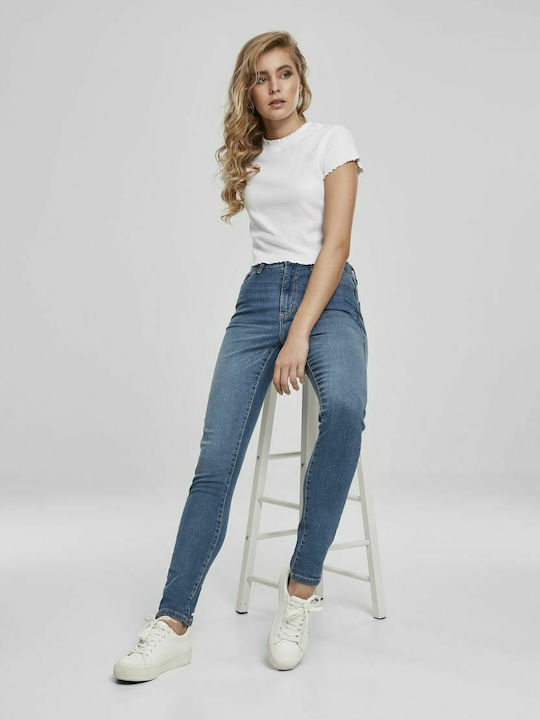 Talie înaltă Blugi de damă cu croială slim Midnight Stone Wash