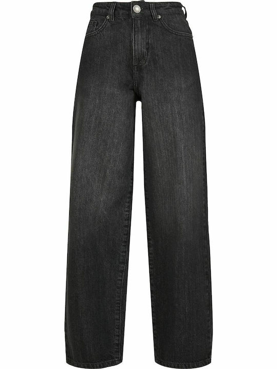 High Waist Women's Jean Trousers Grey Black