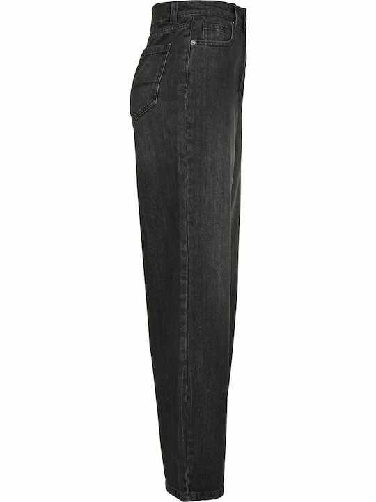 High Waist Women's Jean Trousers Grey Black