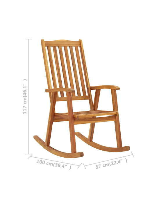Schaukelstuhl Acacia / Anthracite 57x100x117cm