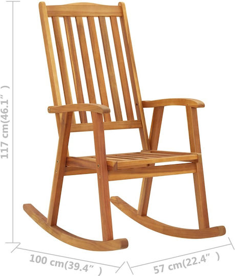 Fotoliu Balansoar Acacia / Anthracite 57x100x117cm