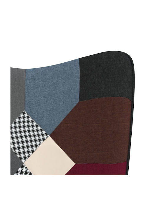 Μπερζέρα Περιστρεφόμενη Patchwork 62x68x98cm