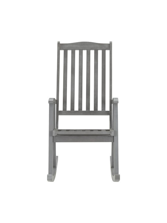 Rocking Armchair Grey / Red Plaid 57x100x117cm