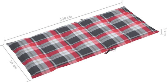 Fotoliu Balansoar Grey / Red Plaid 57x100x117cm