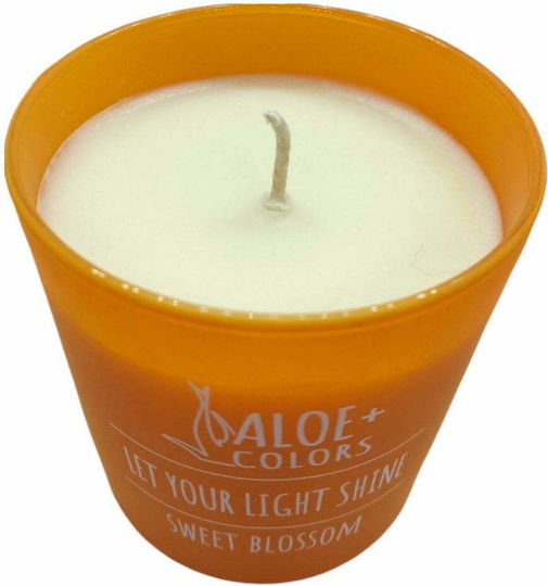 Aloe Colors Aromatic Candle Sweet Blossom in Jar with Vanilla/Orange Scent 220g