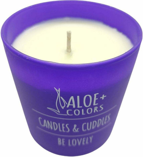 Aloe Colors Aromatic Soy Candle Be Lovely in Jar with Caramel/Bitter Almond Perfume 220gr