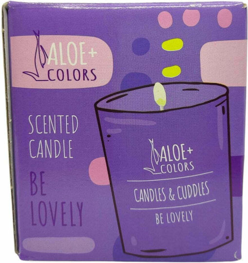 Aloe Colors Aromatic Soy Candle Be Lovely in Jar with Caramel/Bitter Almond Perfume 220gr