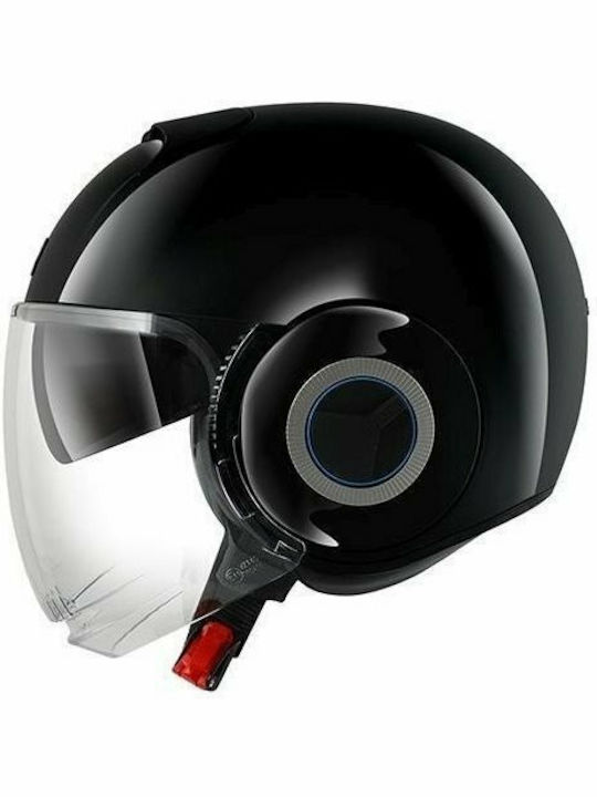 Shark Nano Blank Black Black Gloss Cască Moto Jet 1300gr cu Sunvisor