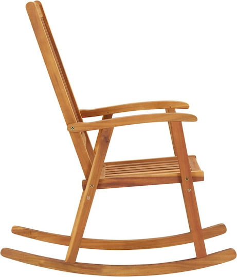 Schaukelstuhl Acacia / Red Checkered 57x100x117cm