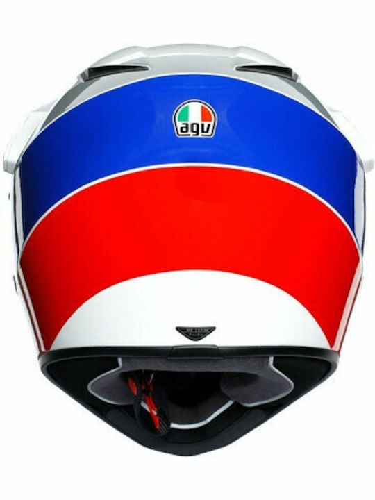 AGV AX-9 Atlante On-Off DOT / ECE 22.05 White/Blue/Red AGV AX-9 Atlante On-Off DOT / ECE 22.05 White/Blue/Red