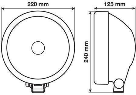 Lampa Saturn Rundς Wasserdicht Scheinwerfer Auto LED 12 / 24V 22cm 1Stück