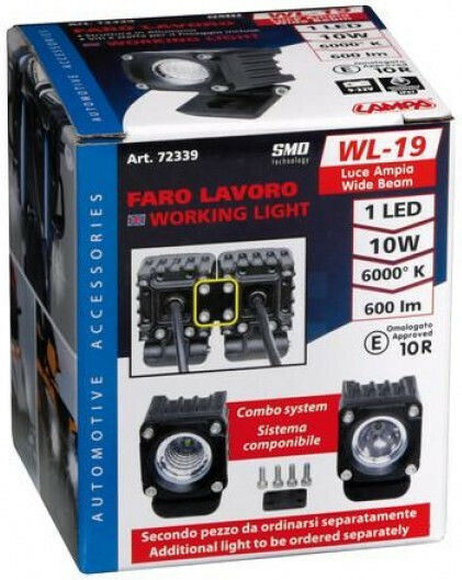 Lampa WL-19 Squareς Waterproof Headlights Car LED Universal 9 - 32V 10W 1pcs