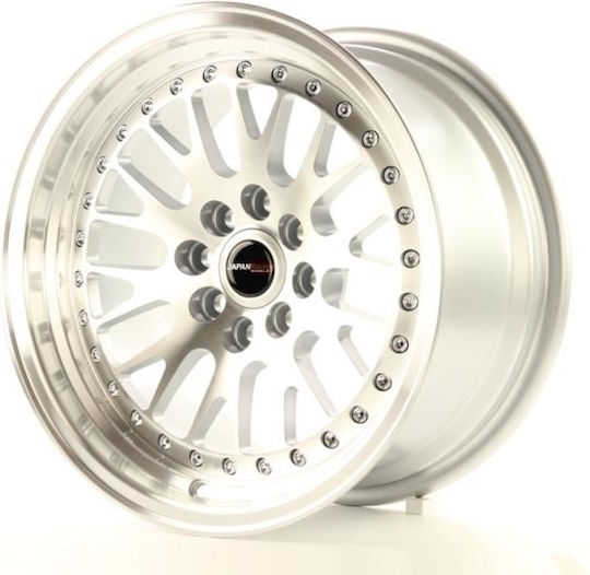 Japan Racing Wheels Car Aluminium Wheel JR10 15"x8" Silver Machined Face
