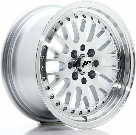 Japan Racing Wheels Защитни капаци от алуминий за кола JR10 15"x7" Сребърно обработено лице