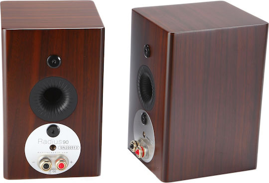 Monitor Audio Radius 90 Ζεύγος Ηχείων Hi-Fi Βιβλιοθήκης 75W 2 Δρόμων Π12.5xΒ14xΥ19.8εκ. Καρυδιά