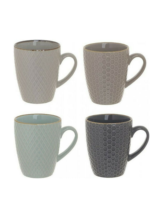 Ceramic Cup Multicolour 300ml 4pcs