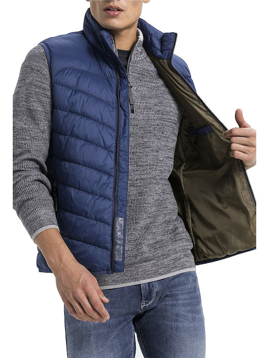Sleeveless Jacket Puffer Navy Blue