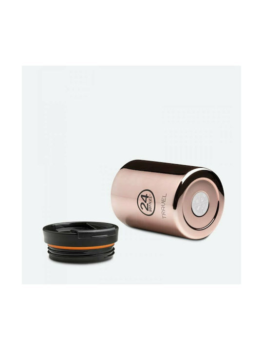 24Bottles Travel Tumbler Δοχείο Φαγητού Inox Θερμός Ροζ 350ml