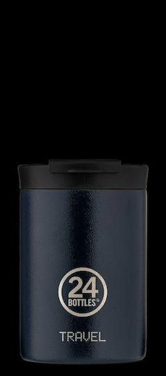24Bottles Travel Tumbler Δοχείο Φαγητού Inox Θερμός Μπλε 350ml
